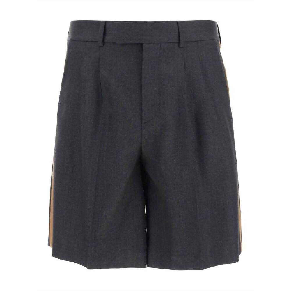 NEW VALENTINO men's tailored bermuda shorts in dark grey